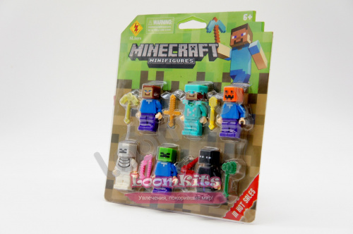 Мини фигурки Minecraft - 6 фигурок фото 2