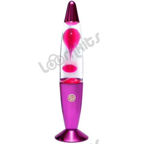 Лава-лампа, 35 см Color, Прозрачная/Розовая фото 2