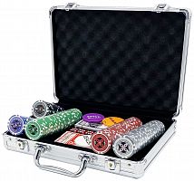 Покерный набор "Premium Poker" Ultimate, 200 фишек 11.5 г с номиналом в чемодане