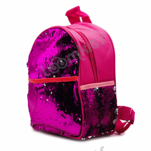 Рюкзак с пайетками меняющий цвет розовый