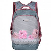 Школьный рюкзак Across ACR19-GL3 Розы (серый)