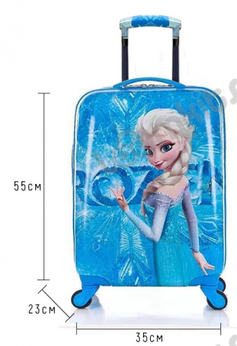 Большой детский чемодан на колесиках "Холодное сердце" Эльза фото 3
