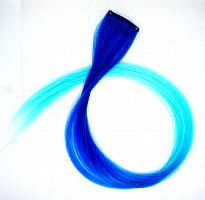 Локсы / Цветные пряди на заколках - Синий/Голубой 5