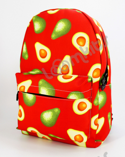 Рюкзак для девочки школьный Авокадо, размер L, красный фото 3