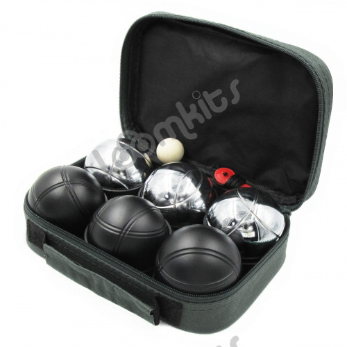 Игра Петанк (Бочче), 6 шаров, стальной+черный фото 2