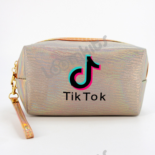 Пенал косметичка для девочки Tik Tok (Тик Ток), односекционный объемный на молнии, 1107 серый фото 2