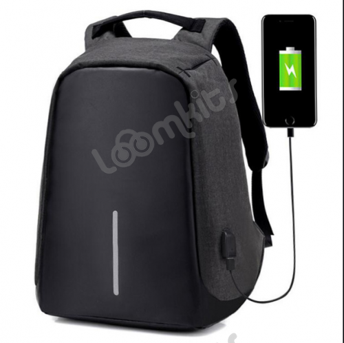 Рюкзак-антивор с USB черный фото 3