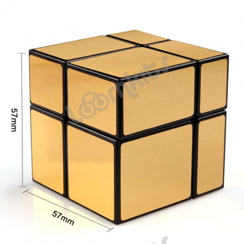 Зеркальный Кубик 2x2x2 непропорциональный (золотой) фото 4