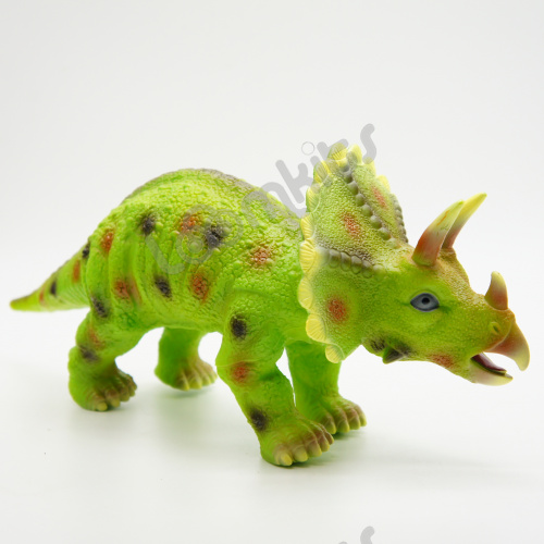 Игрушка динозавр Трицератопс Зеленый 25 см фото 2