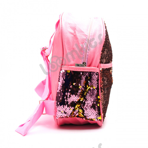 Рюкзак с пайетками меняющий цвет медовый фото 7