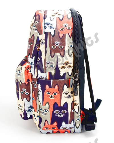 Рюкзак для девочки школьный "Осенние котики", размер L фото 4