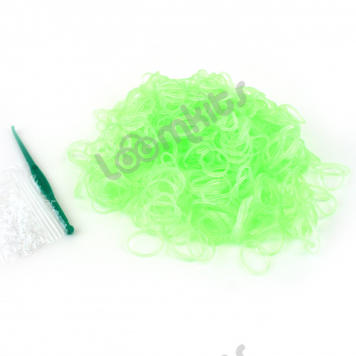Резинки для плетения Зеленые - 600 шт фото 2