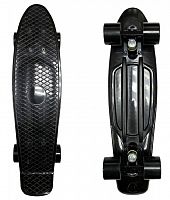 Скейтборд ecoBalance, черный с черными колесами