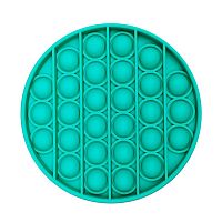 Сенсорная игрушка Антистресс Пупырка POP it Fidget с пузырьками Вечная пупырка - Тактильная успокоительная нажимная игрушка пузырьки круглая, зеленая