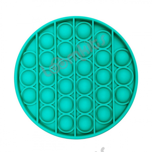 Сенсорная игрушка Антистресс Пупырка POP it Fidget с пузырьками Вечная пупырка - Тактильная успокоительная нажимная игрушка пузырьки круглая, зеленая