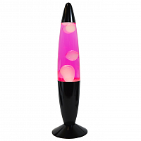 Лава-лампа Black 35 см, Розовая/Белая