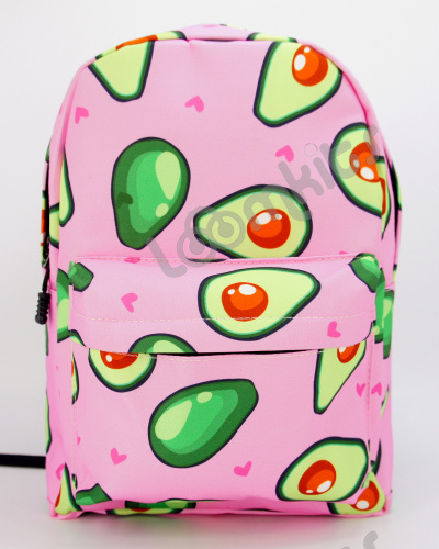 Рюкзак для девочки школьный Авокадо, размер M, розовый фото 3