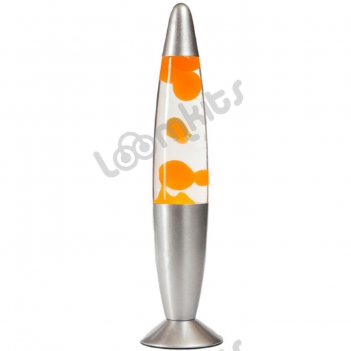 Лава-лампа, 48 см, Прозрачная/Оранжевая фото 2