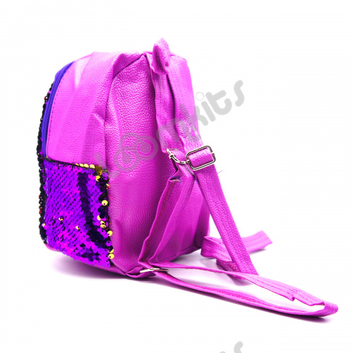 Рюкзачок для девочек с пайетками фиолетовый фото 6