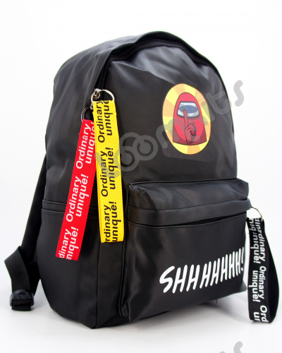 Рюкзак школьный Among Us (Амонг Ас), подростковый для мальчика и девочки, черный (shhh), размер L фото 4
