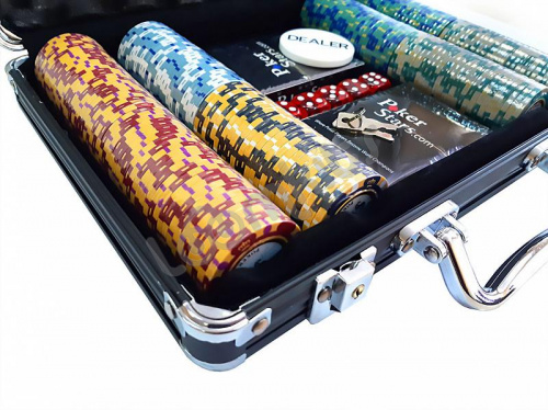 Покерный набор Monte Carlo, 200 фишек (14,5 г) в чемодане фото 5