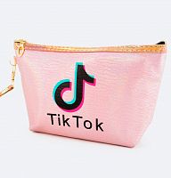 Пенал косметичка для девочки Tik Tok (Тик Ток), односекционный объемный на молнии, 1108 розовый