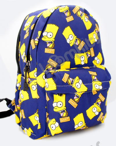 Рюкзак школьный для подростков "Барт Симпсон", размер L, синий