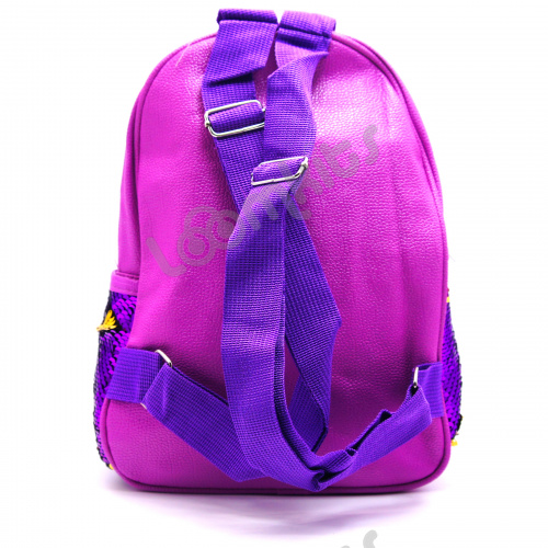 Рюкзак с пайетками меняющий цвет фиолетовый фото 5