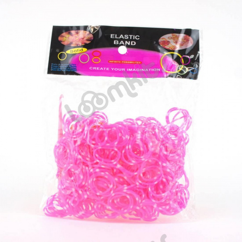 Резинки для плетения двухцветные Розовые 600 шт