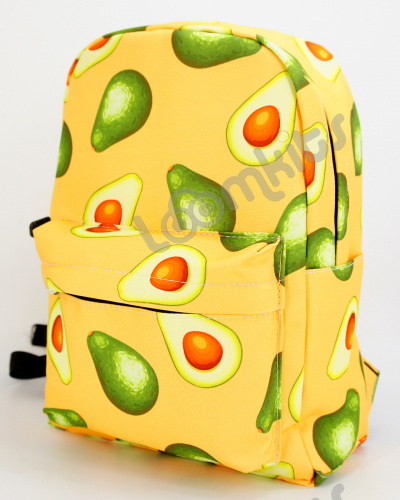 Рюкзак для девочки школьный Авокадо, размер M, желтый фото 3