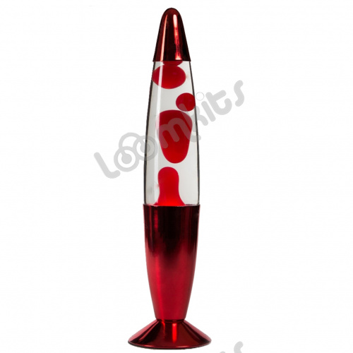 Лава-лампа, 41 см Color, Прозрачная/Красная