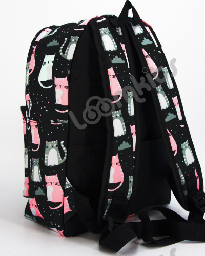 Рюкзак для девочки школьный "Ночные котики", размер M фото 4