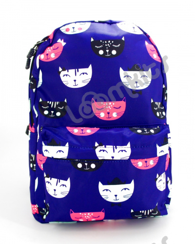 Рюкзак для девочки школьный "Фиолетовые котики", размер L, фиолетовый фото 2
