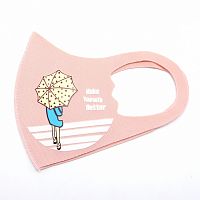 Маска защитная детская - Зонтик, персиковый